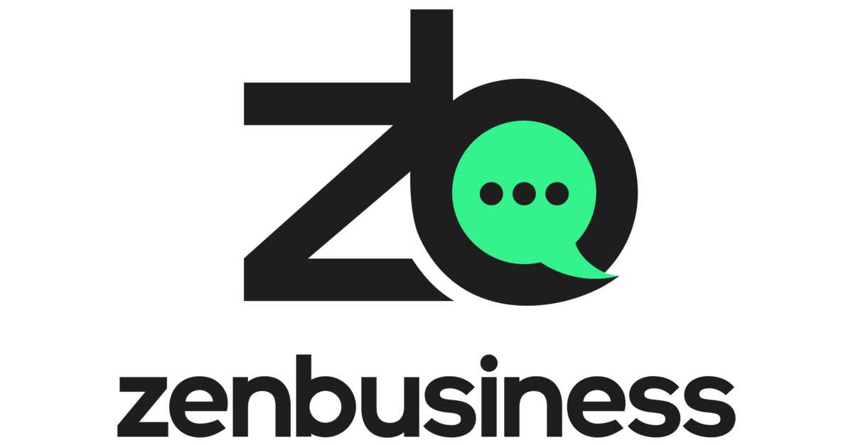 ZB. Zen Business. Green chat bubble inside the b.